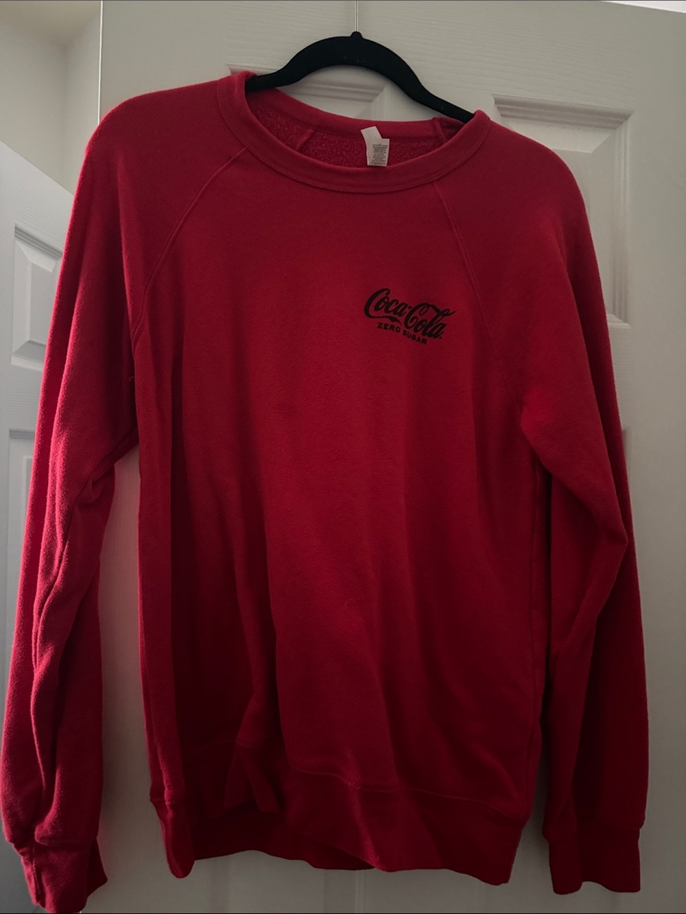 Coca Cola Red Crewneck Sweatshirt with Small Logo - Men's